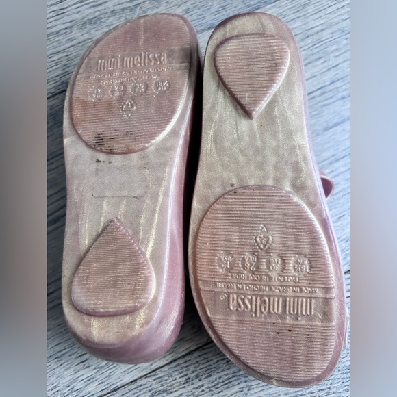Mini Melissa rose gold girls shoes size 12 - Picture 3 of 5